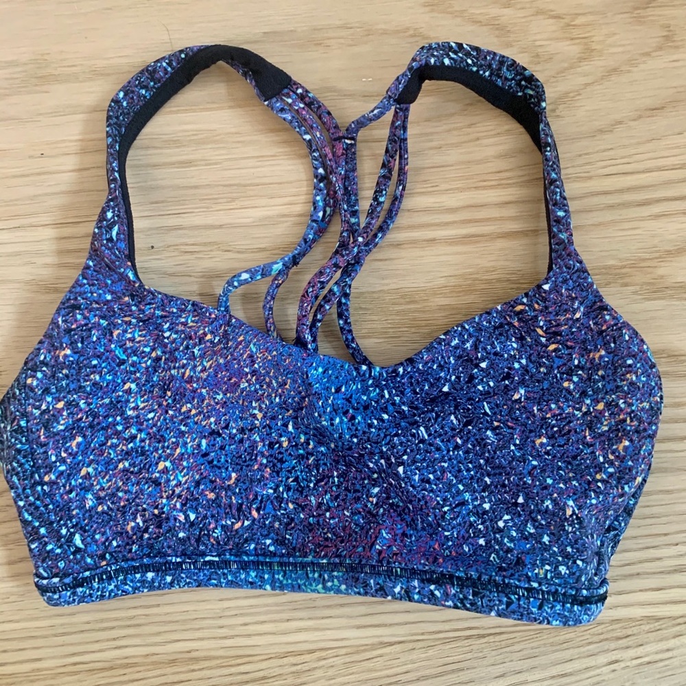 lululemon confetti splatter sports bra